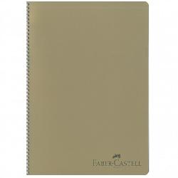 Caiet A4 velin, 120 file, hartie 70 g, cu spira, coperta PP metalizat, Faber-Castell 500298