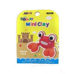 Plastilina amos am-2707, 4 culori in cutie, model crab p2396