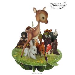 Piruettes felicitare 3d - cute baby animals ps031