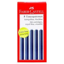 Cartuse / Rezerve / Patroane Faber-Castell, Cerneala Albastra 5 Buc Mari 185524
