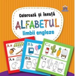 Coloreaza si invata alfabetul limbii engleze - Carte de colorat