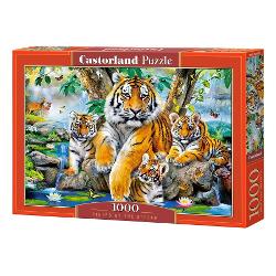 Puzzle 1000 piese tigers by the stream 104413
