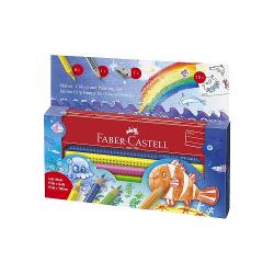 Set Cadou 8 Culori Si Accesorii Jumbo Grip Ocean Faber-Castell 110908
