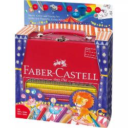 Set cadou caseta metalica si 25 de culori Jumbo Grip Faber-Castell 201352