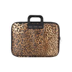 Geanta lux business/laptop 15.6 bombata leopard-multicolor e00847