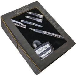 Set Caligrafie, Online, stilou Chess Stone, doua penite, convertor, calimara cerneala neagra, ambalat in cutie ON061460