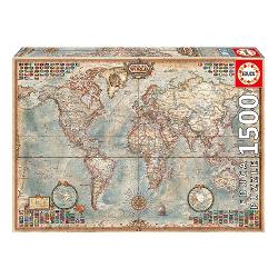 Puzzle 1500 political world map clb.ro imagine 2022