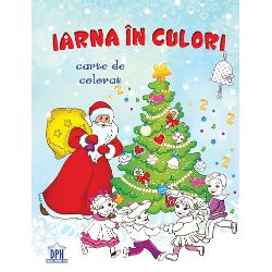 Iarna in culori - carte de colorat