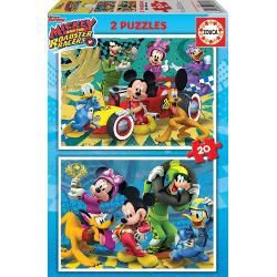 Puzzle 2x20 piese mickey and roadster racers 17631
