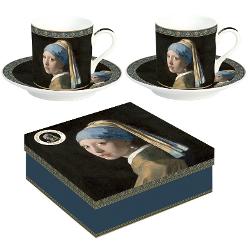 Set 2 cesti 75ml Vermeer fata cu cercel de perla R0169VER1 75ml