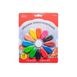 Creioane colorate plastifiate, cu 12 culori, Daco CC713