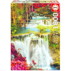 Puzzle 1000 piese waterfall in deep forest imagine 2022
