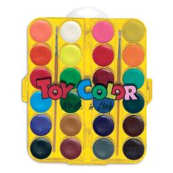 Acuarele 24cul/set + pensula Toy Color TC703