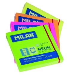 Bloc notes adeziv 75×75 neon Milan