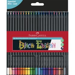 Creioane colorate Faber-Castell Black Edition, 24 culori/set 116424 116424
