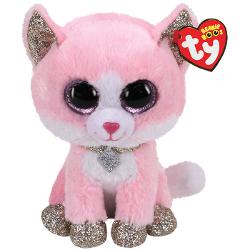 Jucarie din plus boos fiona - pisica roz, 15 cm ty36366