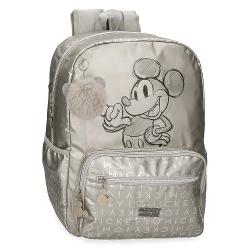 Rucsac Mickey Disney 100, cu compartiment laptop, gri argintiu, 42x32x15 cm 35923,21