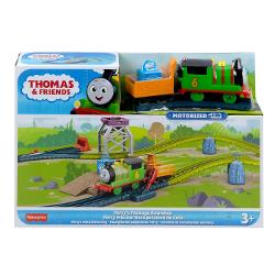 Thomas set de joaca cu locomotiva percy motorizata si accesorii mthgy78_hgy80