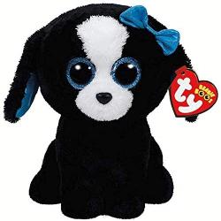 Jucarie din plus Beanie Boos TRACEY - black/white dog, 24cm TY 37076