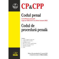 Codul penal. Codul de procedura penala 16 ianuarie 2022