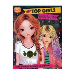 Top Girls Fashion - Carte de colorat cu abtibilduri