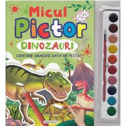 Micul pictor - Dinozauri - Contine tempera