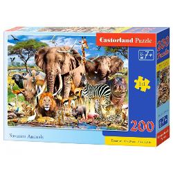Puzzle castorland cu 200 de piese savanna animals 222155