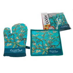 Set pentru bucatarie cu manusa si suport pentru oala Van Gogh - Almond Tree 0235313