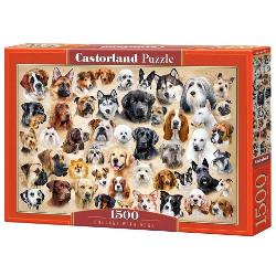 Puzzle cu 1500 de piese Castorland - Collage with Dogs 151943