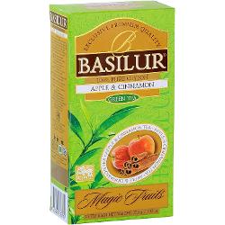 Ceai verde Basilur Magic Fruit apple cinnamon, cutie cu 25 de plicuri 71540