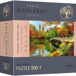 Puzzle cu 500+1 piese, din lemn, trefl - central park new york 20157