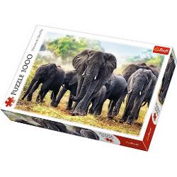 Puzzle cu 1000 de piese, Trefl - Elefanti Africani 10442