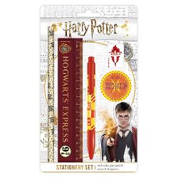 Set de rechizite Harry Potter, cu creion, pix, rigla, radiera si ascutitoare SR72242