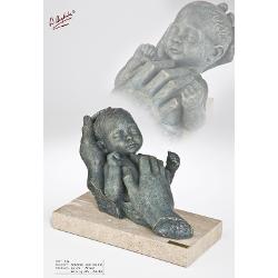 Statueta Visand cu mama 26x13x22 cm 234