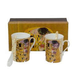 Set de 2 cani cu lingurite Klimt - Kiss 102/103 set 1+1