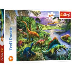 Puzzle cu 200 de piese trefl - lumea dinozaurilor 13281