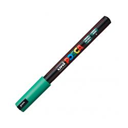 Marker UNI PC 1MR Posca 0.7 mm,varf fin metalic, verde, 89811 M624
