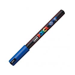 Marker UNI PC 1MR Posca 0.7 mm,varf fin metalic, albastru, K, 89873 M483