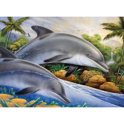 Prima pictura pe numere junior, mare, royal langnickel - insula delfinilor 32x40 cm pjl44