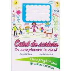 Caiet de scriere pentru clasa pregatitoare, Editura Carminis