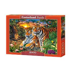 Puzzle cu 2000 de piese Castorland - Tiger Family 200825