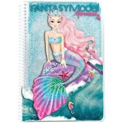 Carte de colorat si decorat Fantasy Model - Sirena 10036