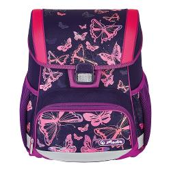 Ghiozdan 37 cm, cu 2 compartimente, Herlitz Loop Motiv Butterflies 50037476