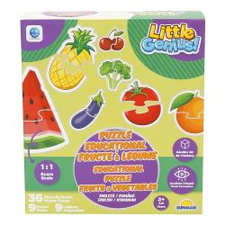 Puzzle educational cu fructe si legume, Smile Games, 36 piese S01003022