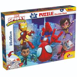 Puzzle 2 in 1 Lisciani Marvel Spidey si prietenii lui uimitori, M-Plus, 48 piese N01099610