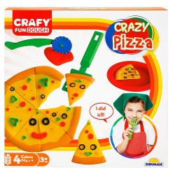 Set de modelare, Crazy Pizza din plastilina, Crafy, 10 piese S01002012