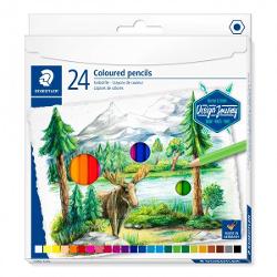 Creioane colorate staedtler cu 24 de culori st-146c-c24