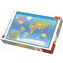 Puzzle cu 2000 de piese Trefl - Harta Politica A Lumii 27099