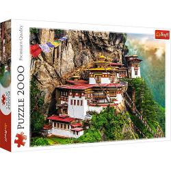 Puzzle cu 2000 de piese Trefl - Cuibul Tigrului Bhutan 27092