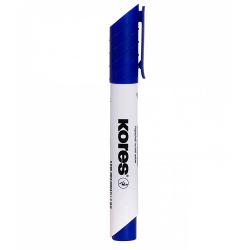 Marker pentru whiteboard cu varf rotund, albastru, la blister, kores ks0208813